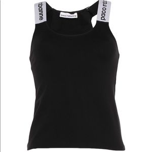 PACO RABANNE tank top logo strap